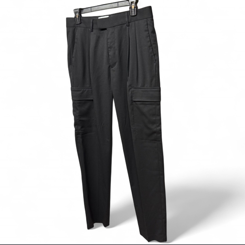***Topman Men’s Black Slim Fit Cargo Pants Trousers W32 L34 ASOS - Picture 3 of 9